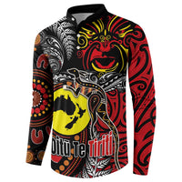 Aotearoa and Australia Toitu Te Tiriti Button Sweatshirt Honour the Treaty - Stand Together Stand Stronger