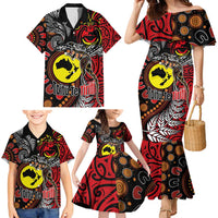 Aotearoa and Australia Toitu Te Tiriti Family Matching Mermaid Dress and Hawaiian Shirt Honour the Treaty - Stand Together Stand Stronger LT03 - Polynesian Pride