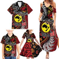 Aotearoa and Australia Toitu Te Tiriti Family Matching Summer Maxi Dress and Hawaiian Shirt Honour the Treaty - Stand Together Stand Stronger LT03 - Polynesian Pride