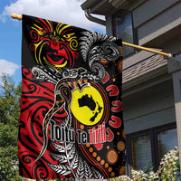 Aotearoa and Australia Toitu Te Tiriti Garden Flag Honour the Treaty - Stand Together Stand Stronger LT03 - Polynesian Pride