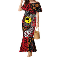 Aotearoa and Australia Toitu Te Tiriti Mermaid Dress Honour the Treaty - Stand Together Stand Stronger LT03 Women Black - Polynesian Pride