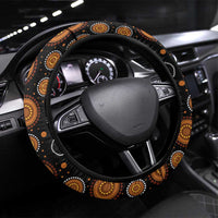 Aotearoa and Australia Toitu Te Tiriti Steering Wheel Cover Honour the Treaty - Stand Together Stand Stronger LT03 Universal Fit Black - Polynesian Pride
