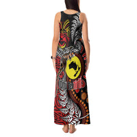 Aotearoa and Australia Toitu Te Tiriti Tank Maxi Dress Honour the Treaty - Stand Together Stand Stronger LT03 - Polynesian Pride