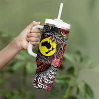 Aotearoa and Australia Toitu Te Tiriti Tumbler With Handle Honour the Treaty - Stand Together Stand Stronger LT03 - Polynesian Pride