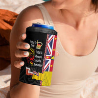Aotearoa and Niue Toitu Te Tiriti 4 in 1 Can Cooler Tumbler Honour the Treaty - Fight Together Stand Together LT03 - Polynesian Pride