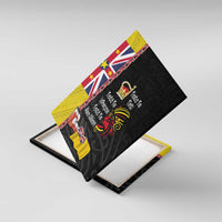 Aotearoa and Niue Toitu Te Tiriti Canvas Wall Art Honour the Treaty - Fight Together Stand Together LT03 With Frame Black - Polynesian Pride