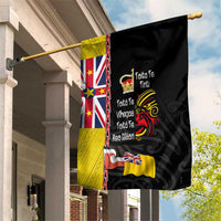 Aotearoa and Niue Toitu Te Tiriti Garden Flag Honour the Treaty - Fight Together Stand Together LT03 House Flag Black - Polynesian Pride