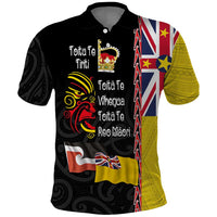 Aotearoa and Niue Toitu Te Tiriti Polo Shirt Honour the Treaty - Fight Together Stand Together LT03 Black - Polynesian Pride