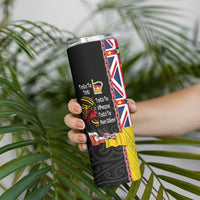 Aotearoa and Niue Toitu Te Tiriti Skinny Tumbler Honour the Treaty - Fight Together Stand Together LT03 - Polynesian Pride