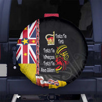 Aotearoa and Niue Toitu Te Tiriti Spare Tire Cover Honour the Treaty - Fight Together Stand Together LT03 - Polynesian Pride