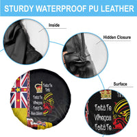 Aotearoa and Niue Toitu Te Tiriti Spare Tire Cover Honour the Treaty - Fight Together Stand Together LT03 - Polynesian Pride