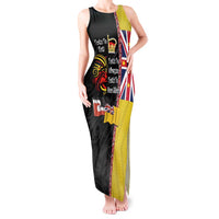 Aotearoa and Niue Toitu Te Tiriti Tank Maxi Dress Honour the Treaty - Fight Together Stand Together LT03 Women Black - Polynesian Pride