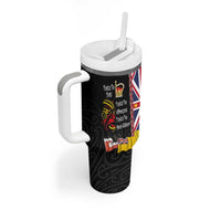 Aotearoa and Niue Toitu Te Tiriti Tumbler With Handle Honour the Treaty - Fight Together Stand Together LT03 - Polynesian Pride