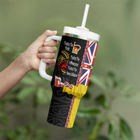 Aotearoa and Niue Toitu Te Tiriti Tumbler With Handle Honour the Treaty - Fight Together Stand Together LT03 - Polynesian Pride