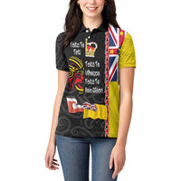 Aotearoa and Niue Toitu Te Tiriti Women Polo Shirt Honour the Treaty - Fight Together Stand Together LT03 - Polynesian Pride