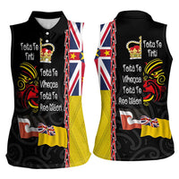 Aotearoa and Niue Toitu Te Tiriti Women Sleeveless Polo Shirt Honour the Treaty - Fight Together Stand Together LT03 - Polynesian Pride