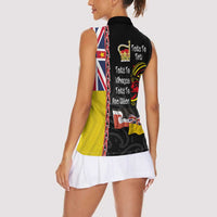 Aotearoa and Niue Toitu Te Tiriti Women Sleeveless Polo Shirt Honour the Treaty - Fight Together Stand Together LT03 - Polynesian Pride