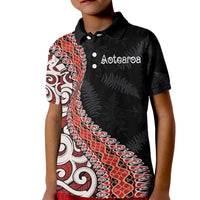 Aotearoa Maori Stylized Koru - Silver Ferns Kid Polo Shirt