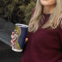 Aotearoa and Niue Tumbler Cup Hiapo Maori Stylized Koru