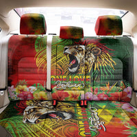 Hawaiian Reggae Back Car Seat Cover Jawaiian One Love-Tribal Tatoos and Rastafari Lion LT03 - Polynesian Pride