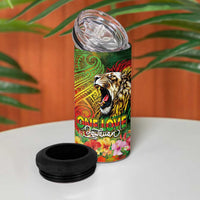 Hawaiian Reggae 4 in 1 Can Cooler Tumbler Jawaiian One Love-Tribal Tatoos and Rastafari Lion LT03 - Polynesian Pride
