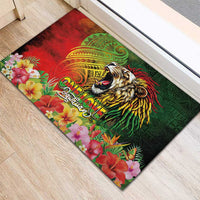 Hawaiian Reggae Rubber Doormat Jawaiian One Love-Tribal Tatoos and Rastafari Lion LT03 - Polynesian Pride