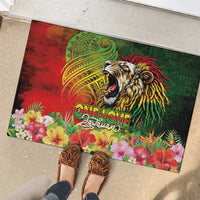 Hawaiian Reggae Rubber Doormat Jawaiian One Love-Tribal Tatoos and Rastafari Lion LT03 - Polynesian Pride