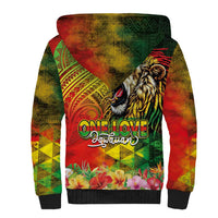 Hawaiian Reggae Sherpa Hoodie Jawaiian One Love-Tribal Tatoos and Rastafari Lion LT03 - Polynesian Pride