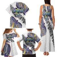 Traditional Art Hawaiian Kakau Tattoos Family Matching Tank Maxi Dress and Hawaiian Shirt Graffiti Style LT03 - Polynesian Pride