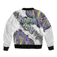 Traditional Art Hawaiian Kakau Tattoos Sleeve Zip Bomber Jacket Graffiti Style LT03 - Polynesian Pride