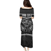 Custom Hawaii Warrior Family Matching Puletasi and Hawaiian Shirt Kakau Quilt Pattern LT03 - Polynesian Pride