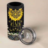 Flores de Mayo and Filipino Fiesta 4 in 1 Can Cooler Tumbler The Sun-Jasmine and Polynesian Yakan Tattoo Barong Style LT03 - Polynesian Pride