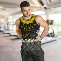 Flores de Mayo and Filipino Fiesta Men Tank Top The Sun-Jasmine and Polynesian Yakan Tattoo Barong Style