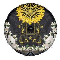 Flores de Mayo and Filipino Fiesta Spare Tire Cover The Sun-Jasmine and Polynesian Yakan Tattoo Barong Style LT03 - Polynesian Pride