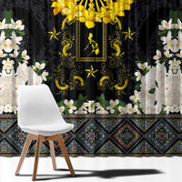 Flores de Mayo and Filipino Fiesta Window Curtain The Sun-Jasmine and Polynesian Yakan Tattoo Barong Style LT03 - Polynesian Pride