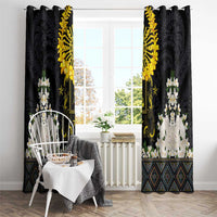 Flores de Mayo and Filipino Fiesta Window Curtain The Sun-Jasmine and Polynesian Yakan Tattoo Barong Style LT03 - Polynesian Pride