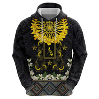 Flores de Mayo and Filipino Fiesta Zip Hoodie The Sun-Jasmine and Polynesian Yakan Tattoo Barong Style LT03 - Polynesian Pride
