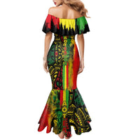 Aotearoa Reggae Family Matching Mermaid Dress and Hawaiian Shirt Maori Reggae-One Love LT03 - Polynesian Pride