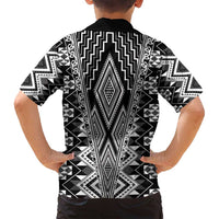 Aotearoa Tukutuku and Poutama Motif Classic Family Matching Long Sleeve Bodycon Dress and Hawaiian Shirt LT03 - Polynesian Pride
