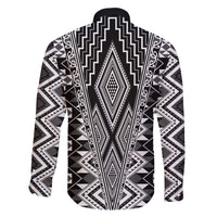 Aotearoa Tukutuku and Poutama Motif Classic Family Matching Off Shoulder Maxi Dress and Hawaiian Shirt LT03 - Polynesian Pride