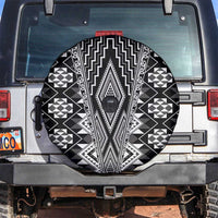 Aotearoa Tukutuku and Poutama Motif Classic Spare Tire Cover LT03 Gray - Polynesian Pride
