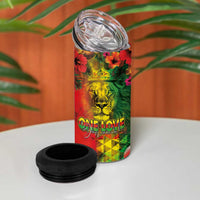 Hawaiian Reggae 4 in 1 Can Cooler Tumbler Tropical Plants and Tribal Kakau Tattoo-One Love Jawaiian LT03 - Polynesian Pride