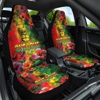 Hawaiian Reggae Car Seat Cover Tropical Plants and Tribal Kakau Tattoo-One Love Jawaiian LT03 One Size Reggae - Polynesian Pride