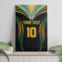Custom Cook Islands Rugby League Canvas Wall Art Tatau Tribal Pattern-Special Edition Black Color LT03 - Polynesian Pride