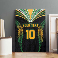 Custom Cook Islands Rugby League Canvas Wall Art Tatau Tribal Pattern-Special Edition Black Color LT03 - Polynesian Pride