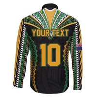 Custom Cook Islands Rugby League Family Matching Puletasi and Hawaiian Shirt Tatau Tribal Pattern-Special Edition Black Color