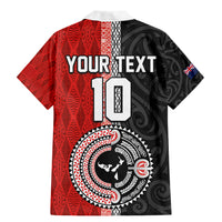 Custom Tonga and New Zealand Rugby Family Matching Mermaid Dress and Hawaiian Shirt Maori Mix Ngatu Pattern LT03 - Polynesian Pride