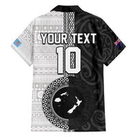 Custom Fiji and New Zealand Rugby Family Matching Short Sleeve Bodycon Dress and Hawaiian Shirt Tapa Mix Maori Pattern LT03 - Polynesian Pride
