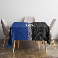 Custom Samoa and New Zealand Rugby Tablecloth Teuila Samoan and Maori Warrior