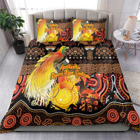 Australia and Papua New Guinea Together Bedding Set Kangaroo Aboriginal Art and Bird-of-paradise Oro Tribal Motifs LT03 - Polynesian Pride